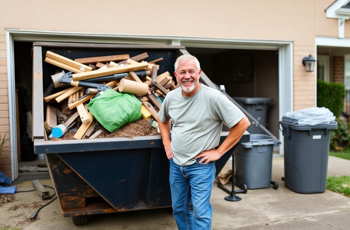 Happy customer with cleanup project